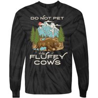 Funny Vintage Look Yellowstone National Park Bison Lover Tie-Dye Long Sleeve Shirt