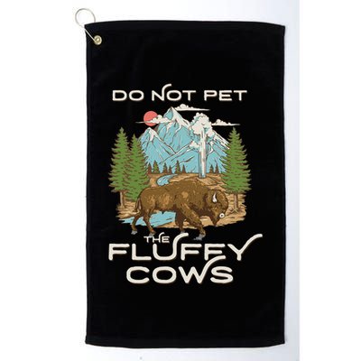 Funny Vintage Look Yellowstone National Park Bison Lover Golf Towel