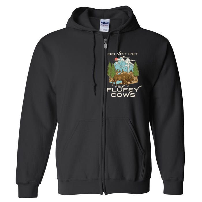 Funny Vintage Look Yellowstone National Park Bison Lover Full Zip Hoodie