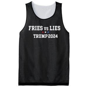 Fries Vs Lies Trump 2024 French Fries Trump Vance 2024 Mesh Reversible Basketball Jersey Tank