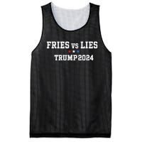 Fries Vs Lies Trump 2024 French Fries Trump Vance 2024 Mesh Reversible Basketball Jersey Tank