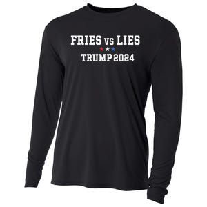 Fries Vs Lies Trump 2024 French Fries Trump Vance 2024 Cooling Performance Long Sleeve Crew