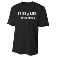 Fries Vs Lies Trump 2024 French Fries Trump Vance 2024 Performance Sprint T-Shirt