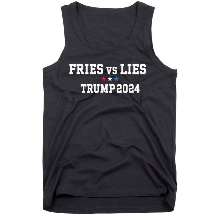 Fries Vs Lies Trump 2024 French Fries Trump Vance 2024 Tank Top