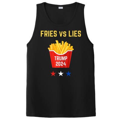 Fries Vs Lies Funny Trump Election Slogan Maga 2024 Voter PosiCharge Competitor Tank