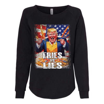 Fries Vs Lies Trump 2024 French Fries Trump Vance 2024fries Vs Lies Trump 2024 Womens California Wash Sweatshirt