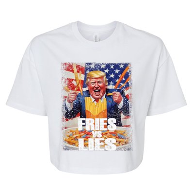 Fries Vs Lies Trump 2024 French Fries Trump Vance 2024fries Vs Lies Trump 2024 Bella+Canvas Jersey Crop Tee