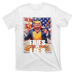 Fries Vs Lies Trump 2024 French Fries Trump Vance 2024fries Vs Lies Trump 2024 T-Shirt