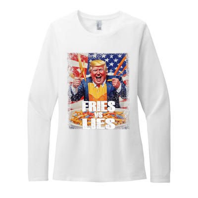 Fries Vs Lies Trump 2024 French Fries Trump Vance 2024fries Vs Lies Trump 2024 Womens CVC Long Sleeve Shirt