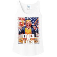 Fries Vs Lies Trump 2024 French Fries Trump Vance 2024fries Vs Lies Trump 2024 Ladies Essential Tank