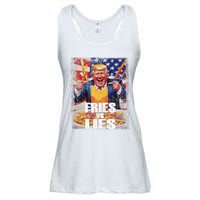 Fries Vs Lies Trump 2024 French Fries Trump Vance 2024fries Vs Lies Trump 2024 Ladies Essential Flowy Tank