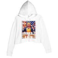 Fries Vs Lies Trump 2024 French Fries Trump Vance 2024fries Vs Lies Trump 2024 Crop Fleece Hoodie