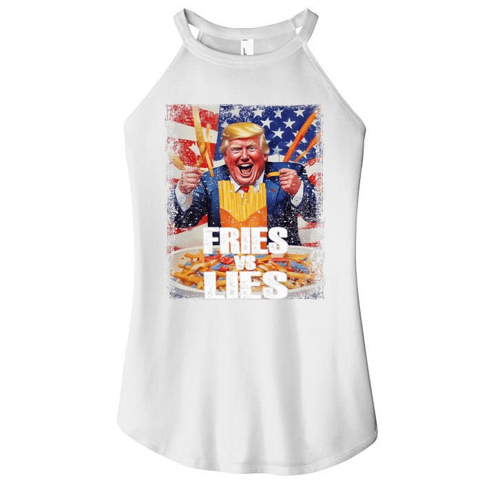 Fries Vs Lies Trump 2024 French Fries Trump Vance 2024fries Vs Lies Trump 2024 Women's Perfect Tri Rocker Tank