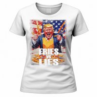 Fries Vs Lies Trump 2024 French Fries Trump Vance 2024fries Vs Lies Trump 2024 Women's T-Shirt