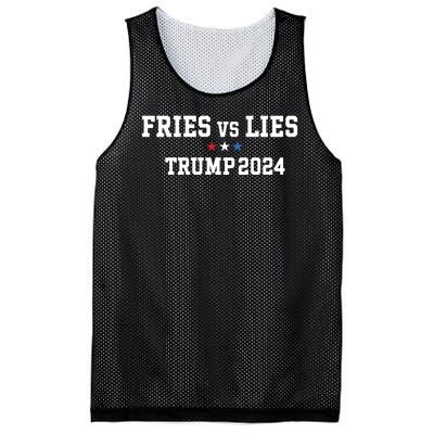 Fries Vs Lies Trump 2024 French Fries Trump Vance 2024 Mesh Reversible Basketball Jersey Tank