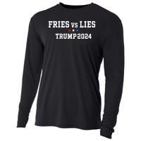 Fries Vs Lies Trump 2024 French Fries Trump Vance 2024 Cooling Performance Long Sleeve Crew