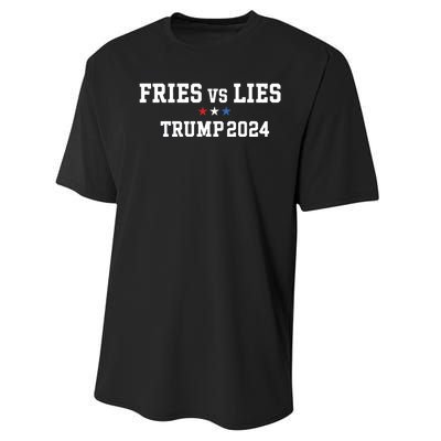 Fries Vs Lies Trump 2024 French Fries Trump Vance 2024 Performance Sprint T-Shirt