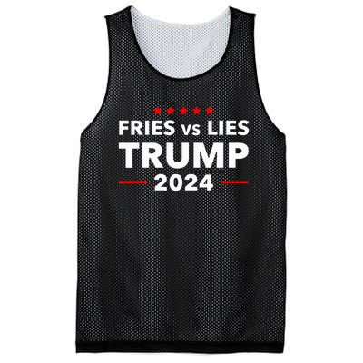 Fries Vs Lies Trump 2024 French Fries Trump Vance 2024 Mesh Reversible Basketball Jersey Tank