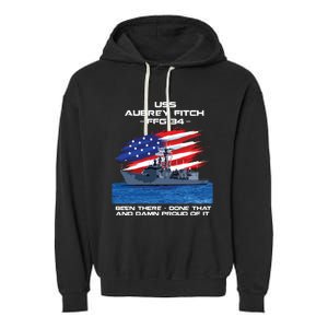 Flag Veteran Long Sleeve Garment-Dyed Fleece Hoodie