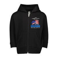 Flag Veteran Long Sleeve Toddler Zip Fleece Hoodie