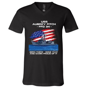 Flag Veteran Long Sleeve V-Neck T-Shirt