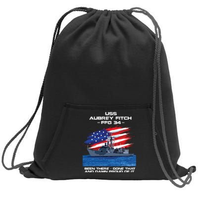 Flag Veteran Long Sleeve Sweatshirt Cinch Pack Bag