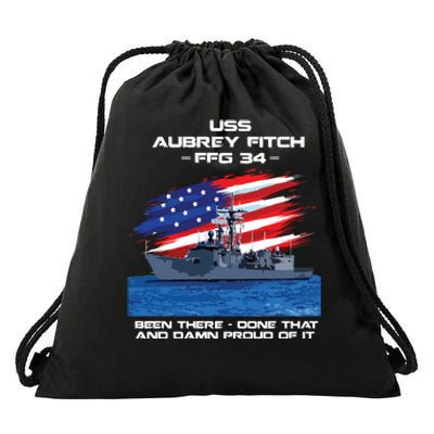 Flag Veteran Long Sleeve Drawstring Bag