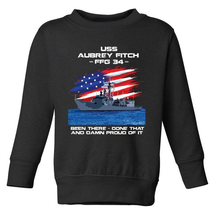 Flag Veteran Long Sleeve Toddler Sweatshirt