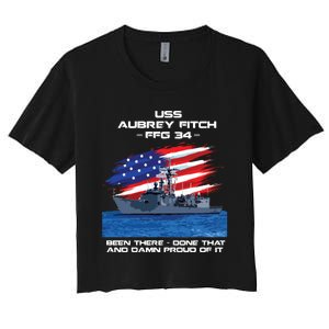 Flag Veteran Long Sleeve Women's Crop Top Tee