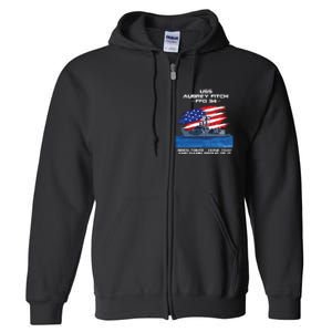 Flag Veteran Long Sleeve Full Zip Hoodie