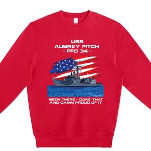 Flag Veteran Long Sleeve Premium Crewneck Sweatshirt