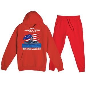 Flag Veteran Long Sleeve Premium Hooded Sweatsuit Set