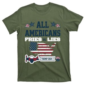 Fries Vs Lies Trump 2024 French Fries Trump Vance 2024 T-Shirt