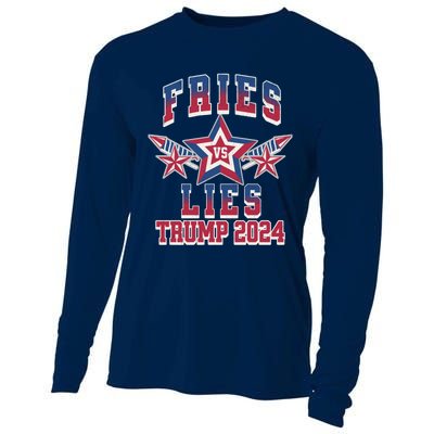 Fries Vs Lies Trump 2024 French Fries Trump Vance 2024 Cooling Performance Long Sleeve Crew