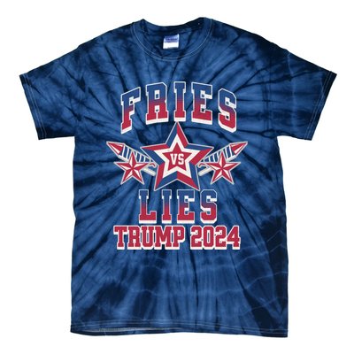 Fries Vs Lies Trump 2024 French Fries Trump Vance 2024 Tie-Dye T-Shirt