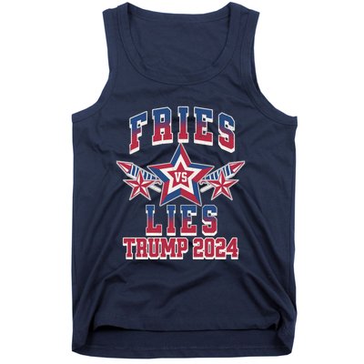 Fries Vs Lies Trump 2024 French Fries Trump Vance 2024 Tank Top