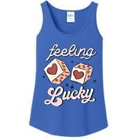 Feeling Valentines Lucky Love Dice Group Casino Gift Ladies Essential Tank