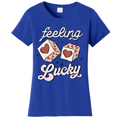 Feeling Valentines Lucky Love Dice Group Casino Gift Women's T-Shirt