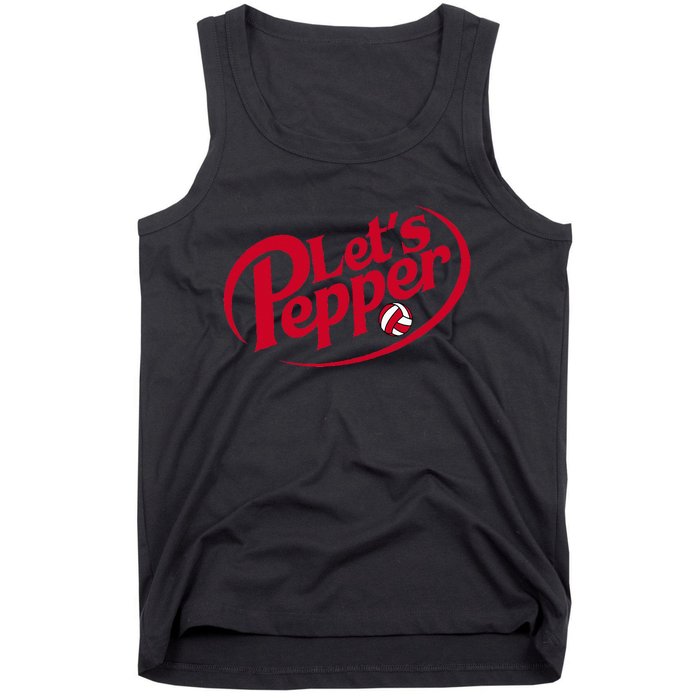 Funny Volleyball Lets Pepper Practice Term Great Tank Top