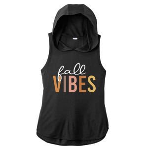 Fall Vibes Love Autumn Season Ladies PosiCharge Tri-Blend Wicking Draft Hoodie Tank