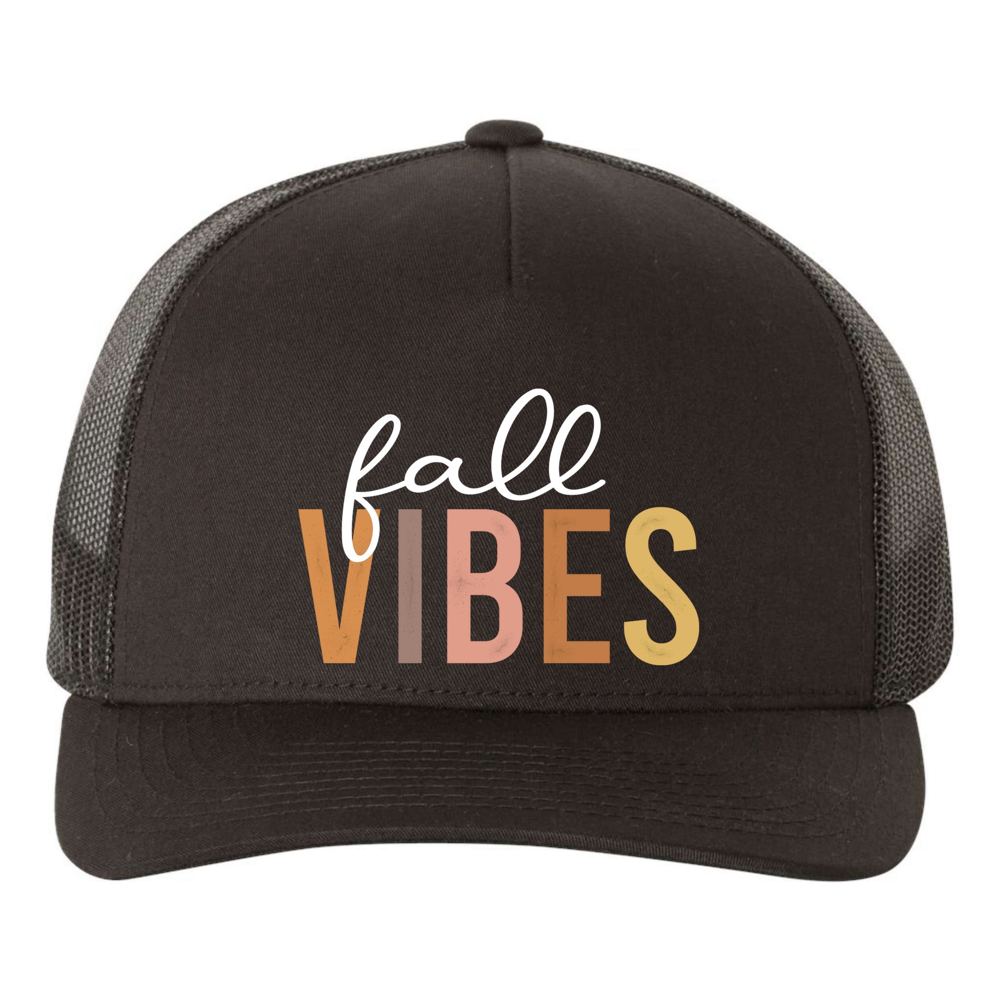 Fall Vibes Love Autumn Season Yupoong Adult 5-Panel Trucker Hat