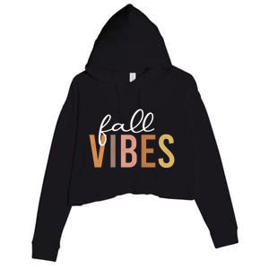 Fall Vibes Love Autumn Season Crop Fleece Hoodie