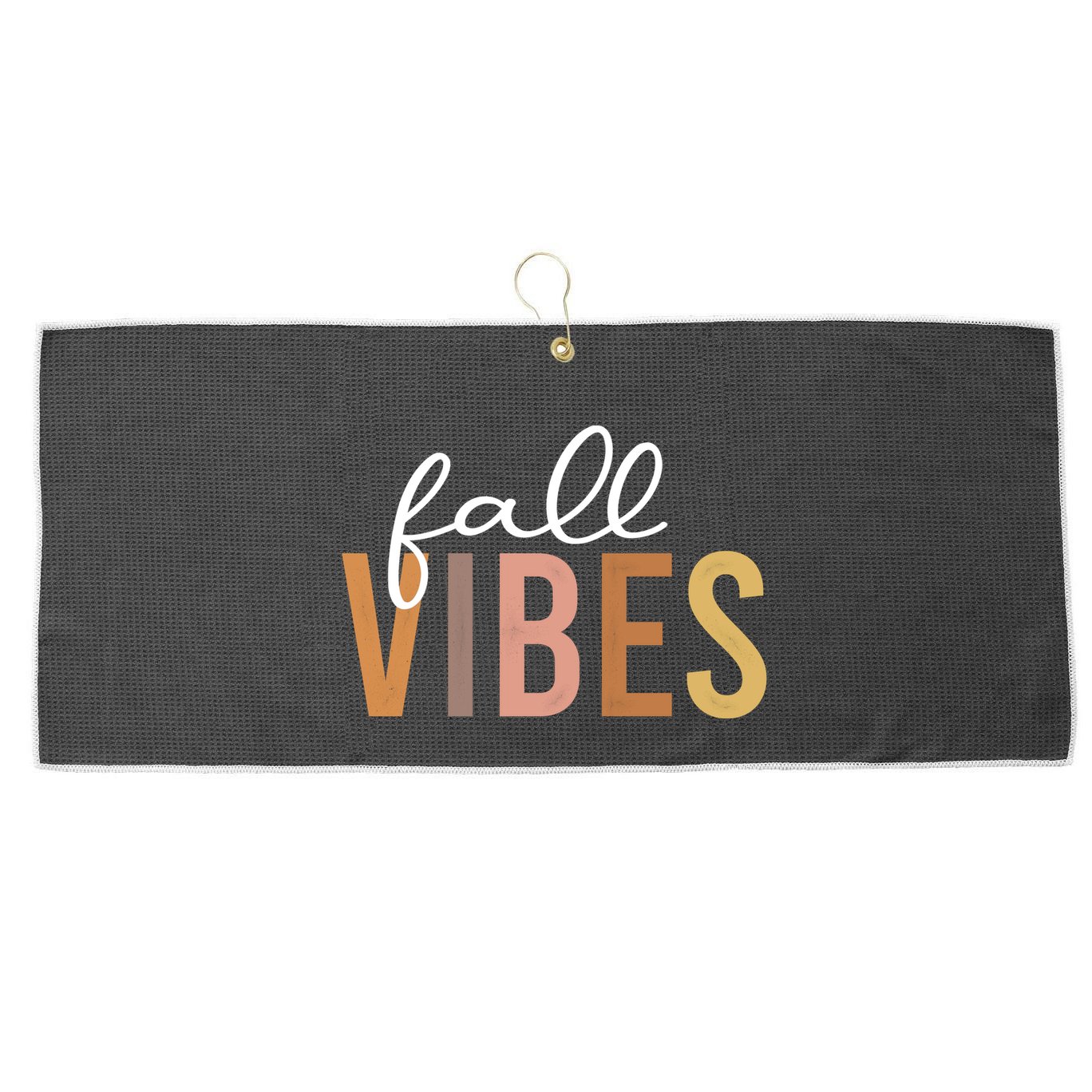 Fall Vibes Love Autumn Season Large Microfiber Waffle Golf Towel