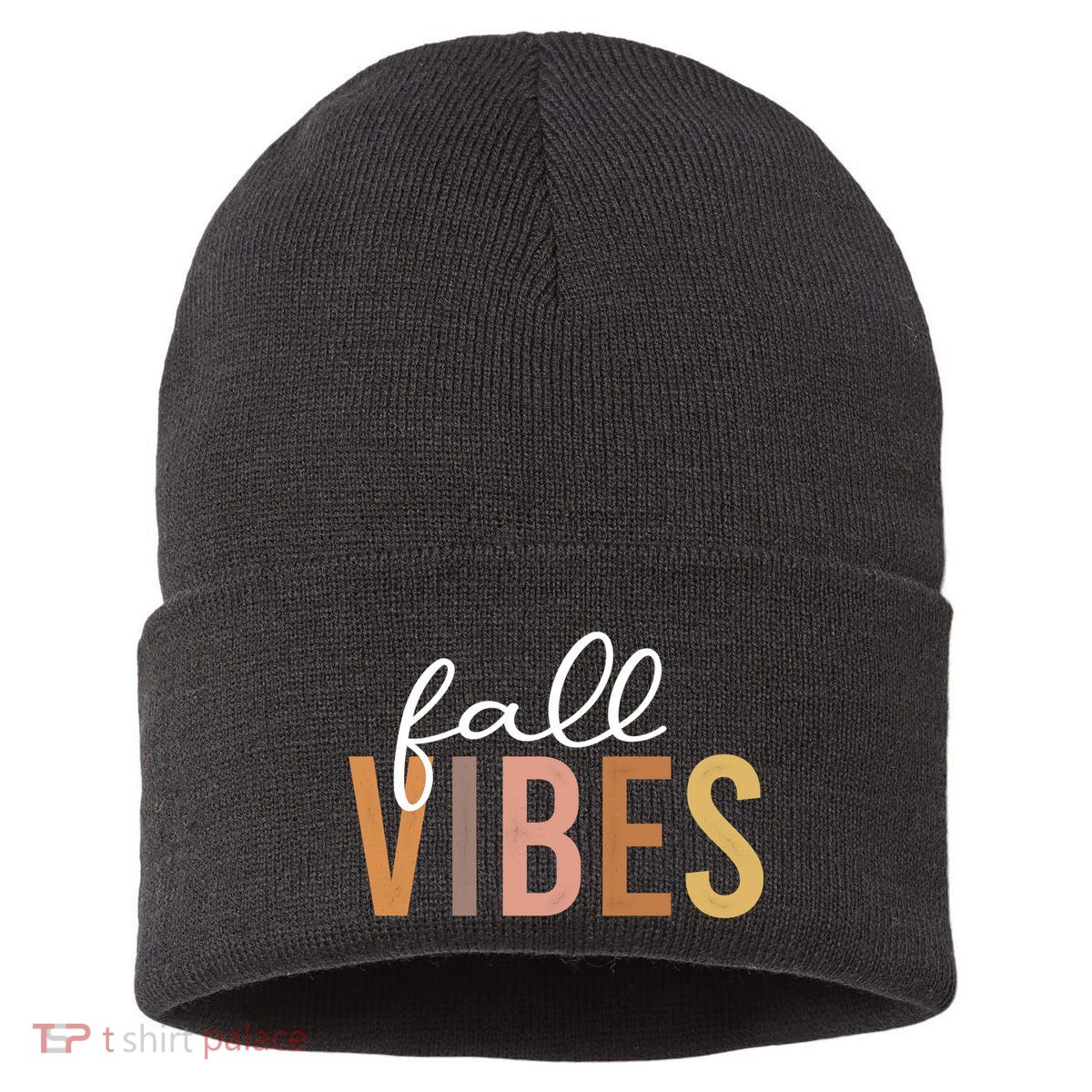 Fall Vibes Love Autumn Season Sustainable Knit Beanie