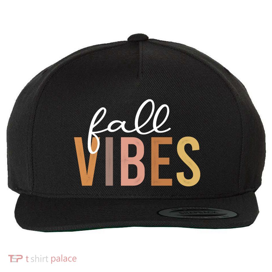 Fall Vibes Love Autumn Season Wool Snapback Cap