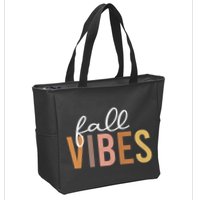 Fall Vibes Love Autumn Season Zip Tote Bag