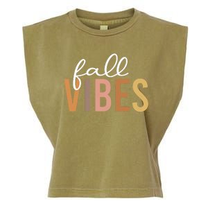 Fall Vibes Love Autumn Season Garment-Dyed Women's Muscle Tee