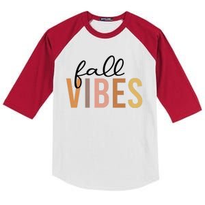 Fall Vibes Love Autumn Season Kids Colorblock Raglan Jersey