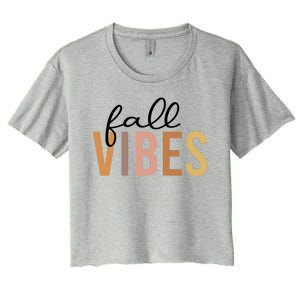 Fall Vibes Love Autumn Season Women's Crop Top Tee