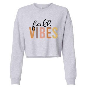 Fall Vibes Love Autumn Season Cropped Pullover Crew